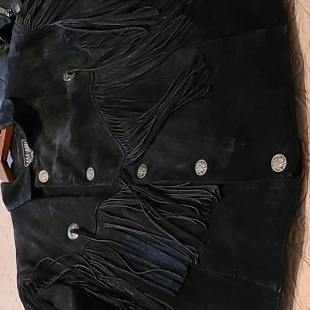 Suede Fringed Jacket - Picture 2 of 11